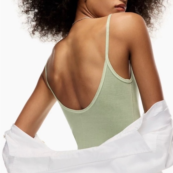 Aritzia Wilfred Free Divinity Jumpsuit Romper Small Light Green Athleisure Yoga - Picture 4 of 16